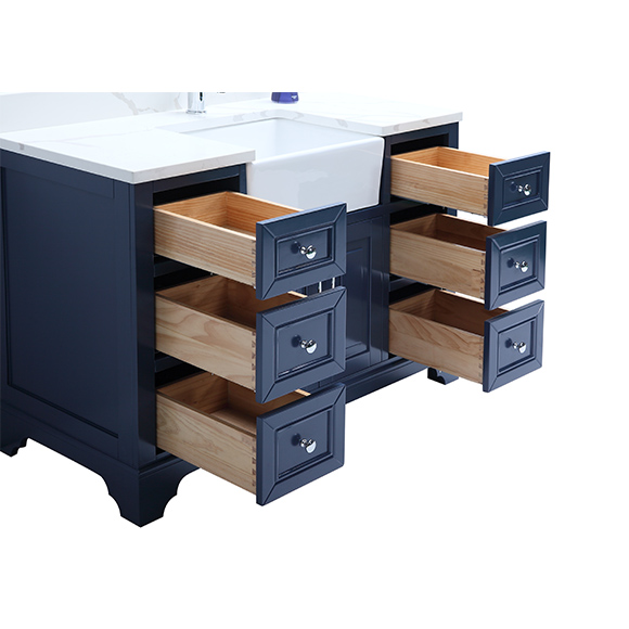 Dovetail drawers for bath vanity