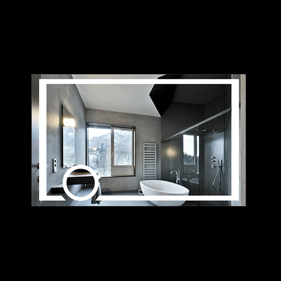 LED magnifying cabinet mirror