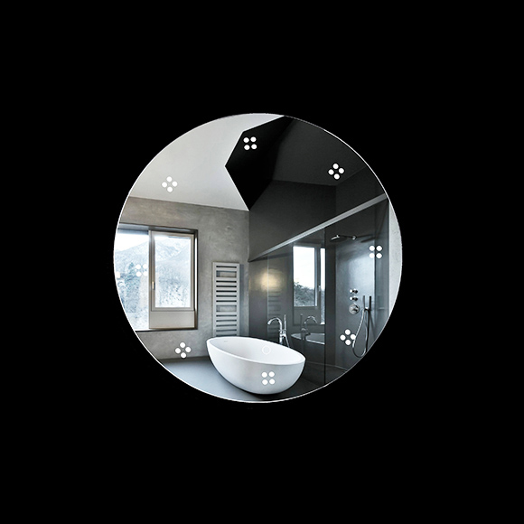 Reart collection round led bath mirror