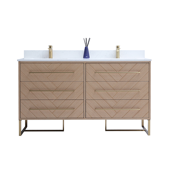 fashion fishbone drawer face bathroom cabinet Luxdream