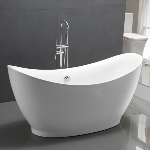 White High Base Bowl Shape Acrylic Bathtub 6513| Luxdream