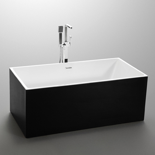Luxdream Black Contemporary Soaking Baths and Tubs