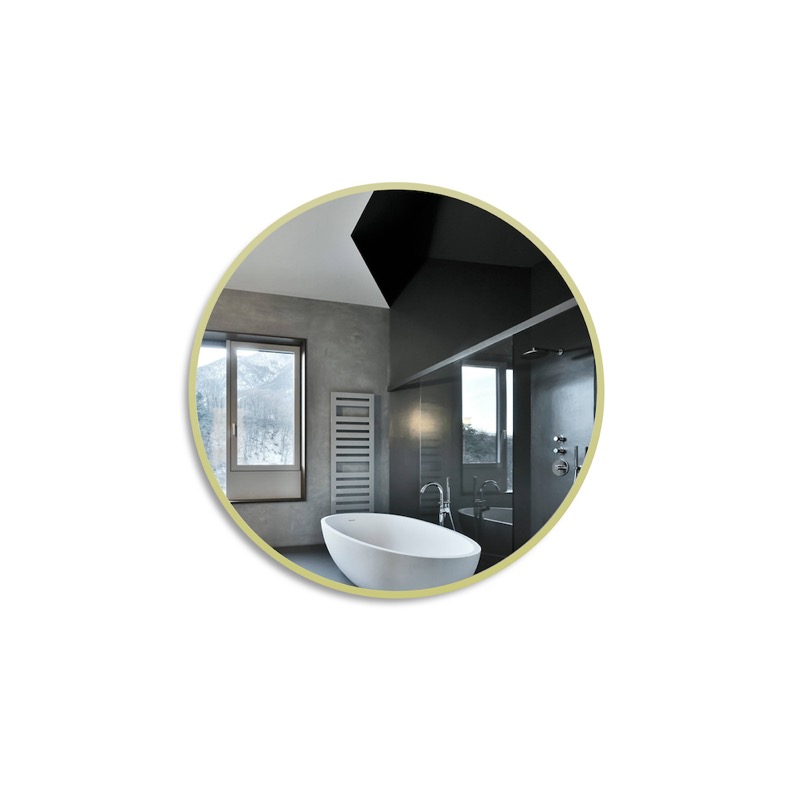Round Gold Frame Mirror